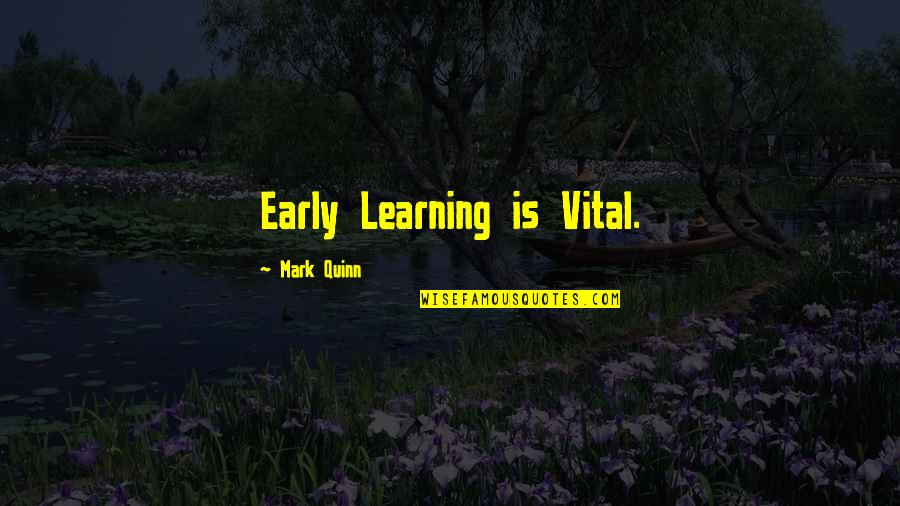 5049 Native Pony Quotes By Mark Quinn: Early Learning is Vital.