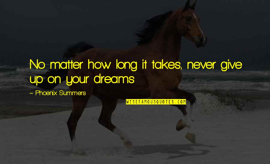 586 Area Quotes By Phoenix Summers: No matter how long it takes, never give 586 Area Quotes By Phoenix Summers: No matter how long it takes, never give