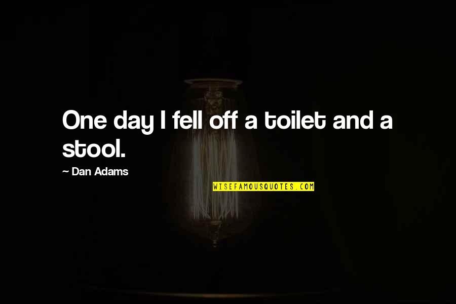 5th Ave Quotes By Dan Adams: One day I fell off a toilet and