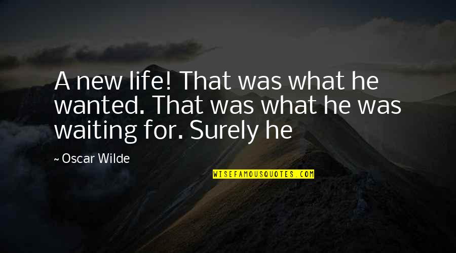 66111 Quotes By Oscar Wilde: A new life! That was what he wanted.