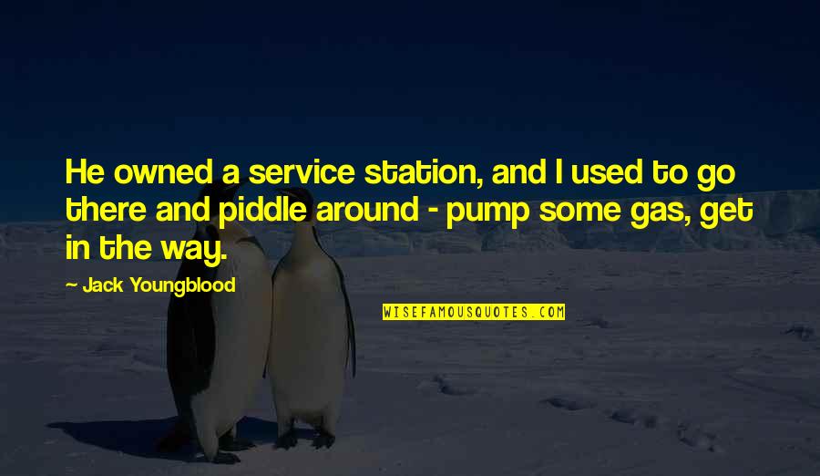 670 Area Quotes By Jack Youngblood: He owned a service station, and I used 670 Area Quotes By Jack Youngblood: He owned a service station, and I used