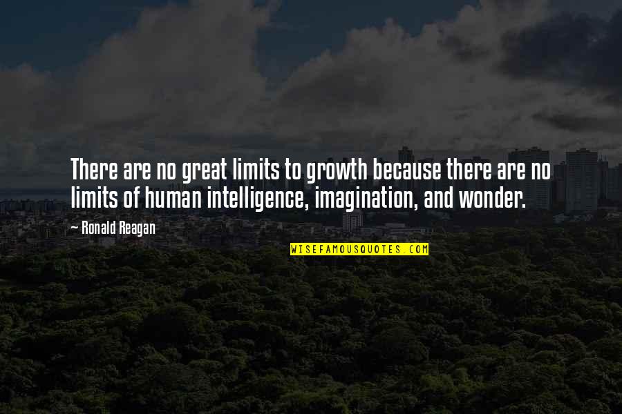 6th Grade Writing Quotes By Ronald Reagan: There are no great limits to growth because