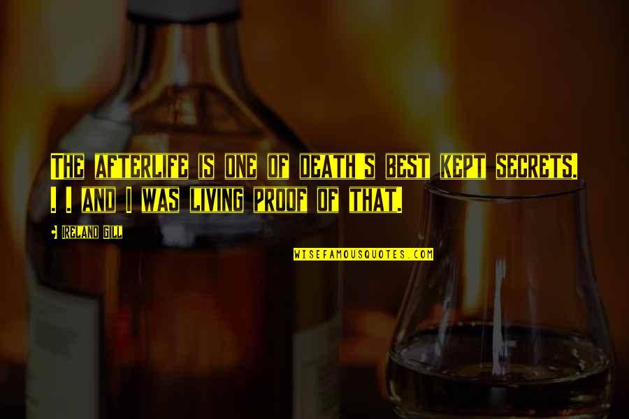 6youtub3 Quotes By Ireland Gill: The afterlife is one of death's best kept