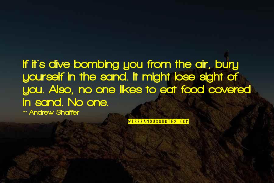 7 7 Bombing Quotes By Andrew Shaffer: If it's dive-bombing you from the air, bury
