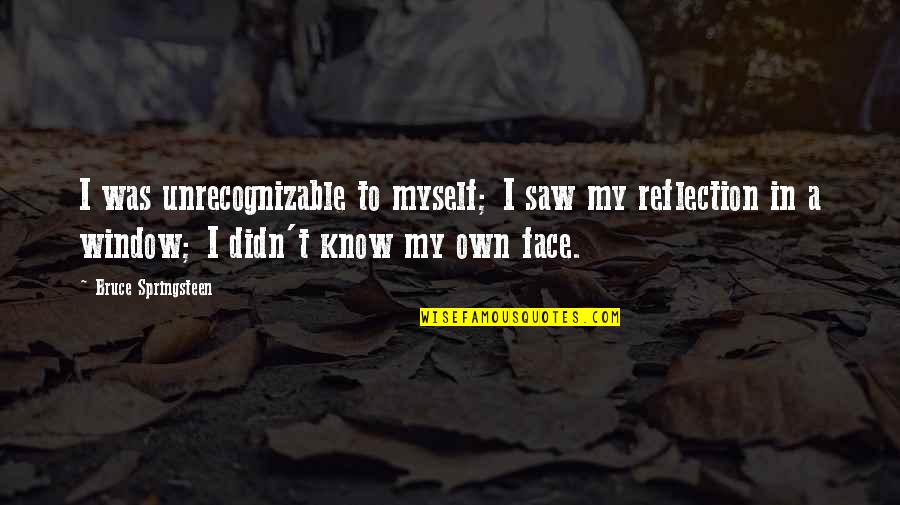 7 Pounds Jellyfish Quote Quotes By Bruce Springsteen: I was unrecognizable to myself; I saw my 7 Pounds Jellyfish Quote Quotes By Bruce Springsteen: I was unrecognizable to myself; I saw my