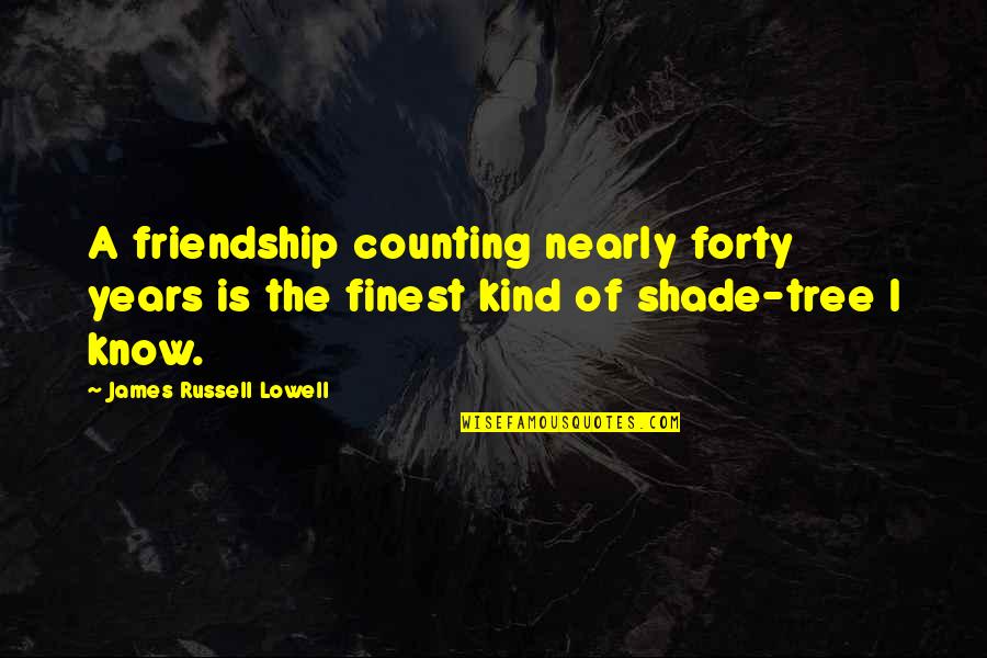 7 Years Friendship Quotes By James Russell Lowell: A friendship counting nearly forty years is the