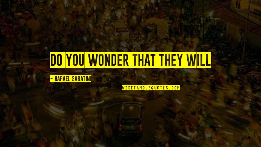 707 Airplane Quotes By Rafael Sabatini: Do you wonder that they will