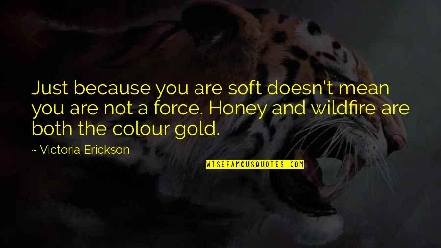 70th B Day Quotes By Victoria Erickson: Just because you are soft doesn't mean you 70th B Day Quotes By Victoria Erickson: Just because you are soft doesn't mean you