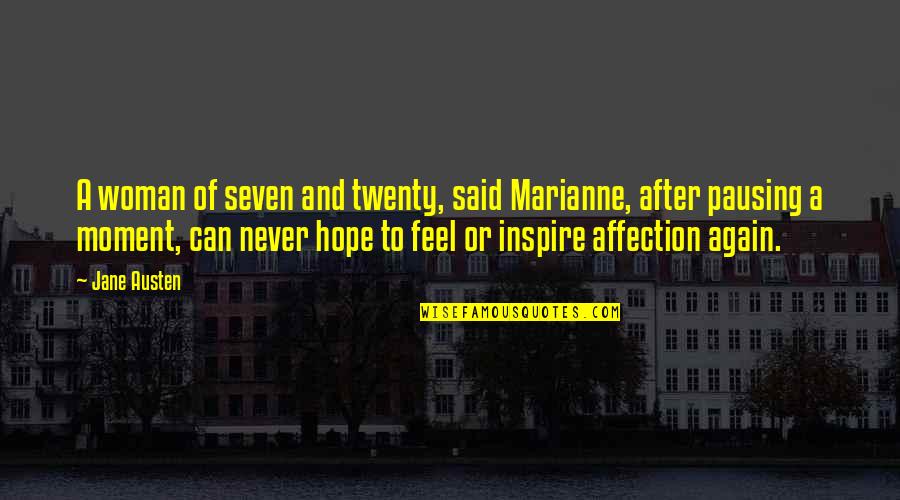 7260hmw Quotes By Jane Austen: A woman of seven and twenty, said Marianne, 7260hmw Quotes By Jane Austen: A woman of seven and twenty, said Marianne,