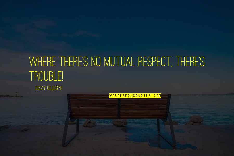 73277 Quotes By Dizzy Gillespie: Where there's no mutual respect, there's trouble!