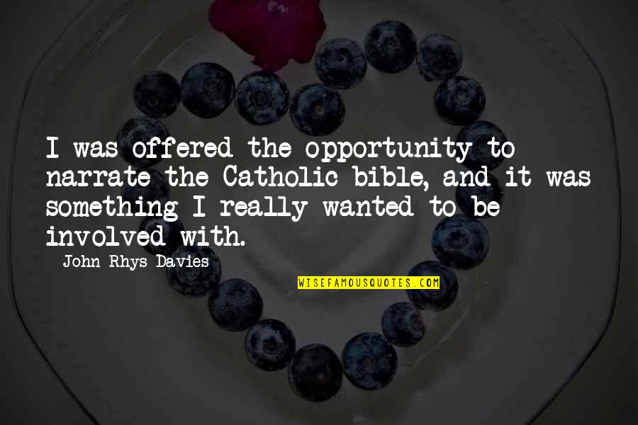 742 Divided Quotes By John Rhys-Davies: I was offered the opportunity to narrate the 742 Divided Quotes By John Rhys-Davies: I was offered the opportunity to narrate the