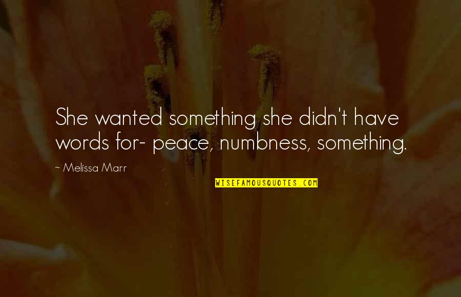 757 Boeing Quotes By Melissa Marr: She wanted something she didn't have words for-