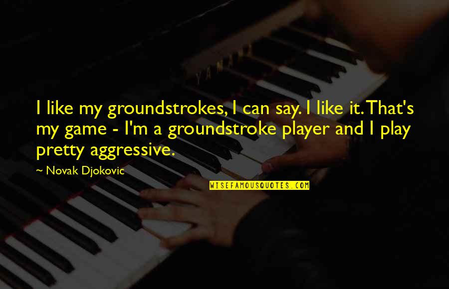 78th Birthday Quotes By Novak Djokovic: I like my groundstrokes, I can say. I