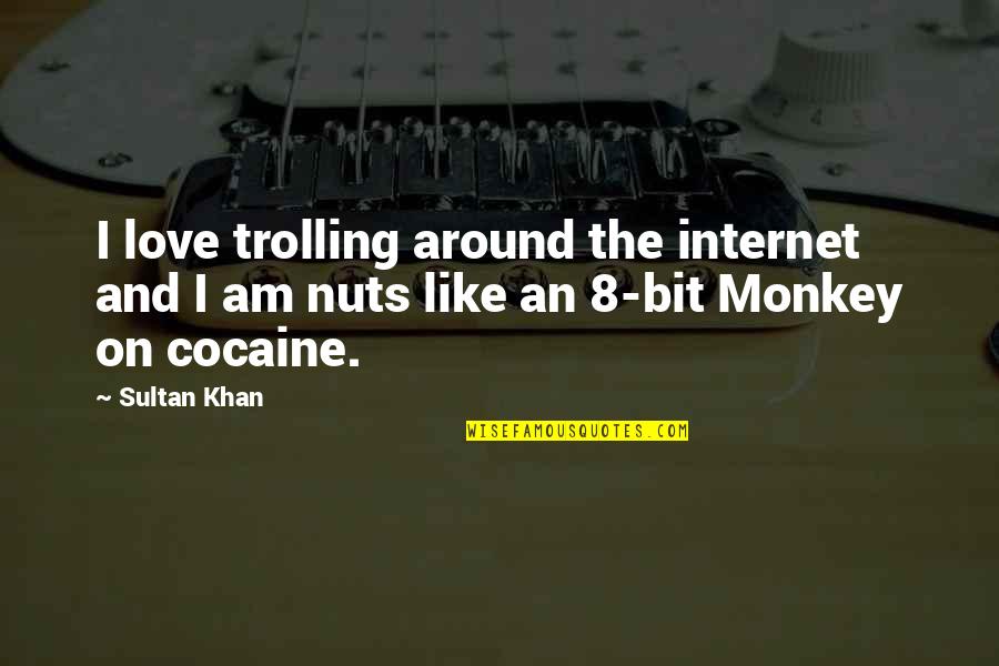 8 Bit Love Quotes By Sultan Khan: I love trolling around the internet and I