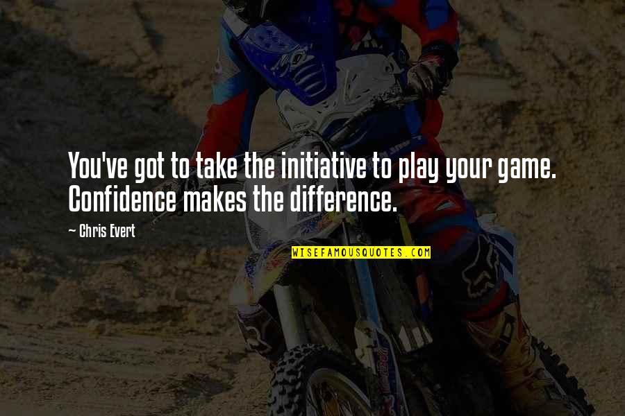 8 E Mezzo Quotes By Chris Evert: You've got to take the initiative to play