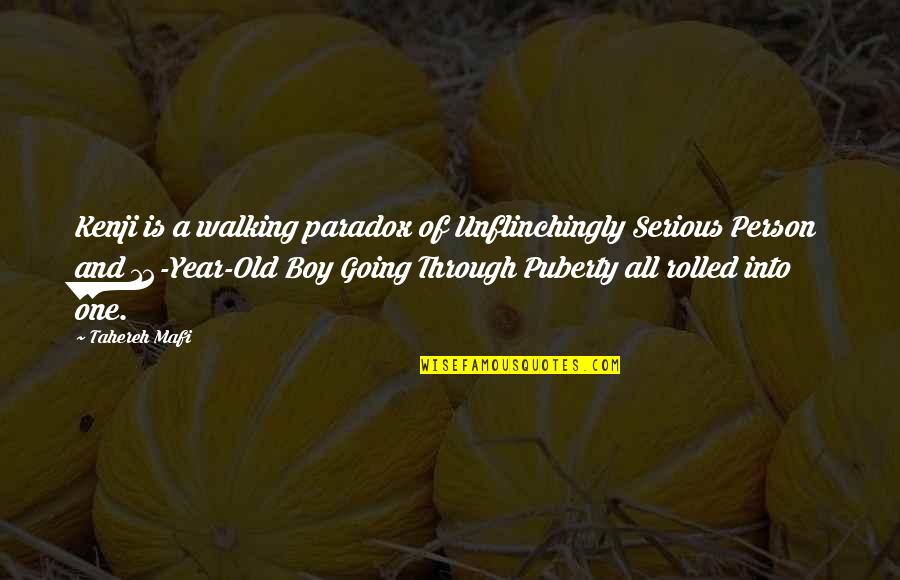 8 Year Old Boy Quotes By Tahereh Mafi: Kenji is a walking paradox of Unflinchingly Serious 8 Year Old Boy Quotes By Tahereh Mafi: Kenji is a walking paradox of Unflinchingly Serious