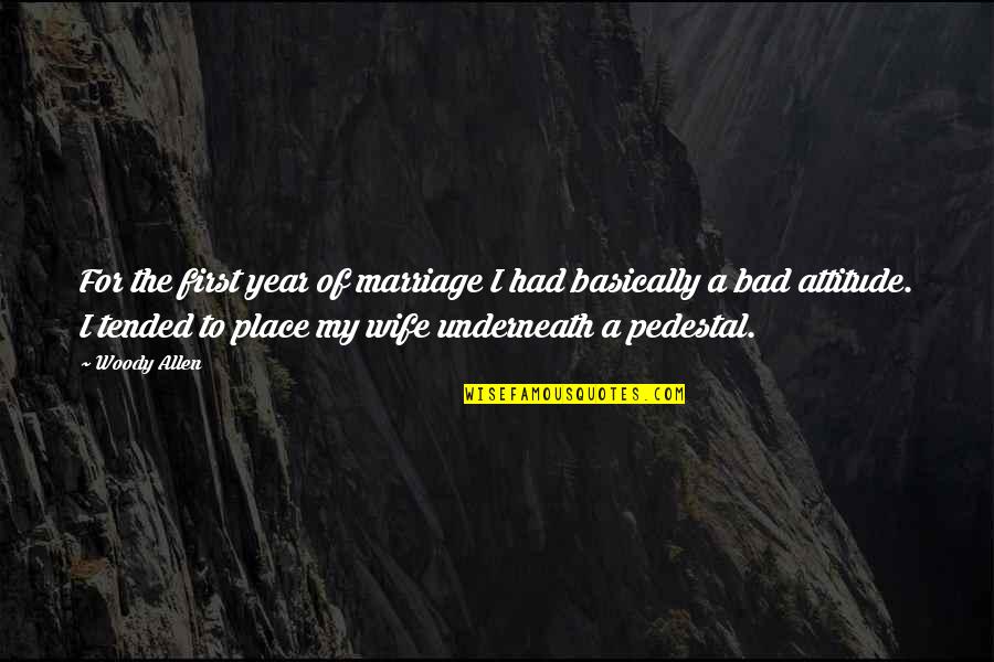 8 Years Of Marriage Quotes By Woody Allen: For the first year of marriage I had 8 Years Of Marriage Quotes By Woody Allen: For the first year of marriage I had