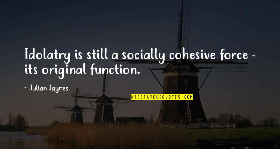 82 Kg To Ibs Quotes By Julian Jaynes: Idolatry is still a socially cohesive force -