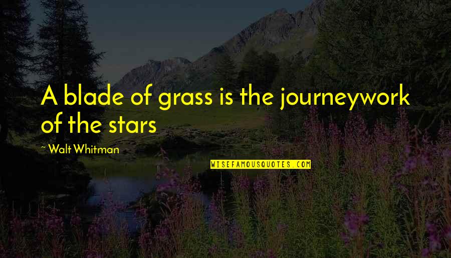 83 Sportswear Quotes By Walt Whitman: A blade of grass is the journeywork of