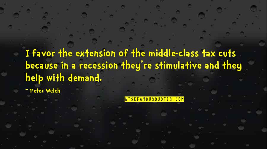 8855 Quotes By Peter Welch: I favor the extension of the middle-class tax