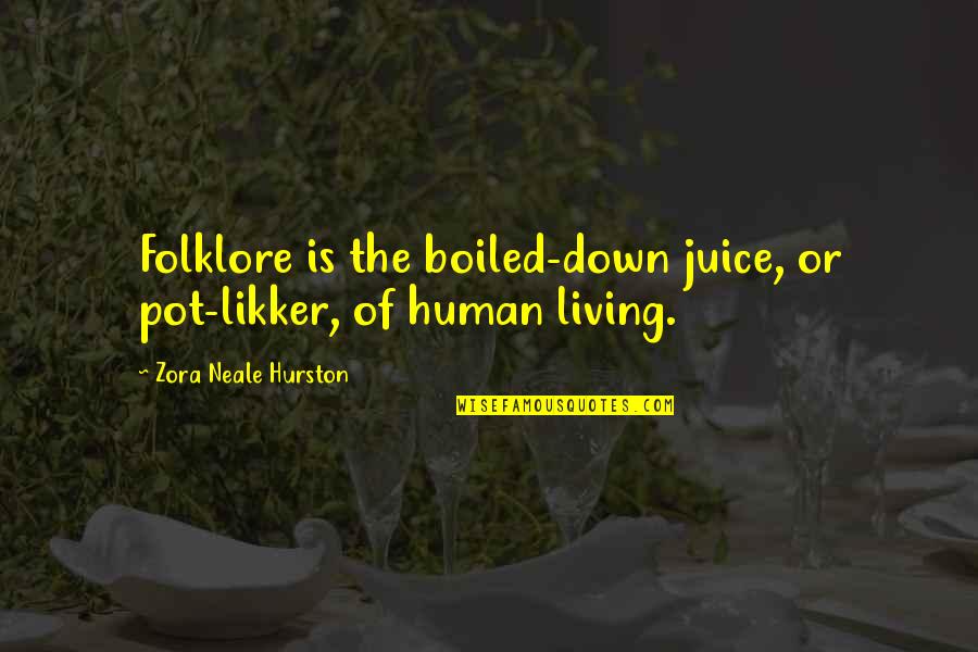 89th And Madison Quotes By Zora Neale Hurston: Folklore is the boiled-down juice, or pot-likker, of