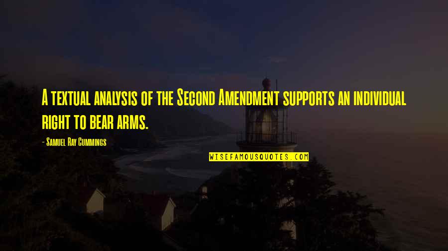 8th Month Anniversary Quotes By Samuel Ray Cummings: A textual analysis of the Second Amendment supports