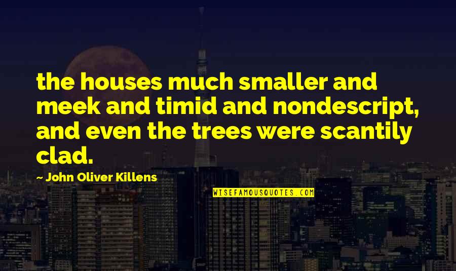 8x10 Family Quotes By John Oliver Killens: the houses much smaller and meek and timid