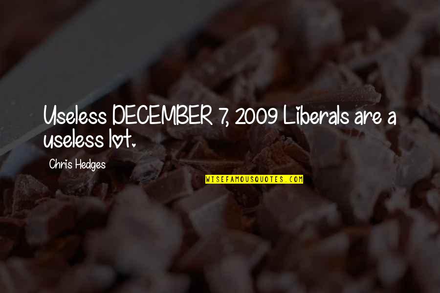 9 2009 Quotes By Chris Hedges: Useless DECEMBER 7, 2009 Liberals are a useless