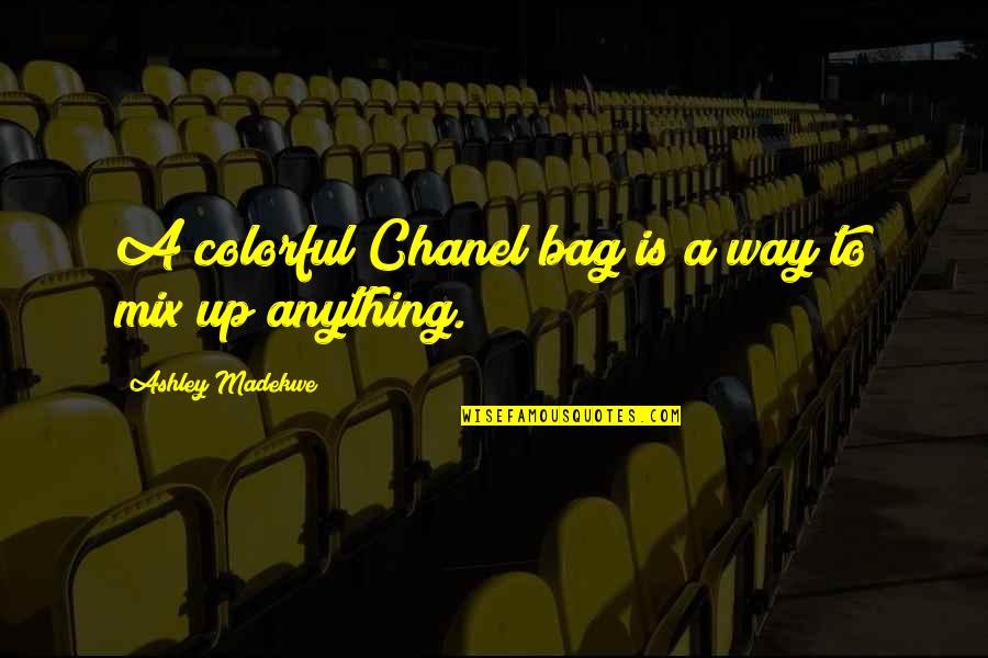 90s Urban Quotes By Ashley Madekwe: A colorful Chanel bag is a way to