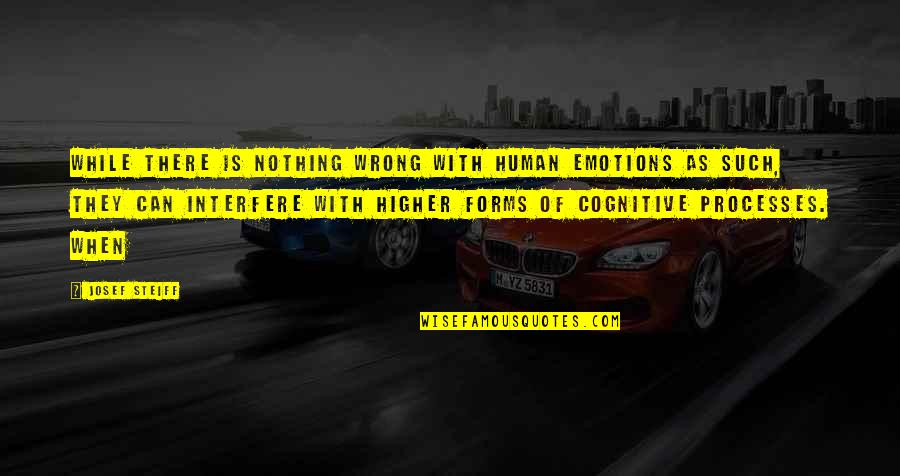 911 Firefighters Quotes By Josef Steiff: while there is nothing wrong with human emotions