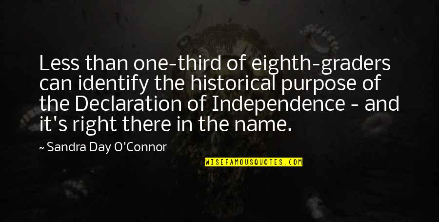 916 Area Quotes By Sandra Day O'Connor: Less than one-third of eighth-graders can identify the