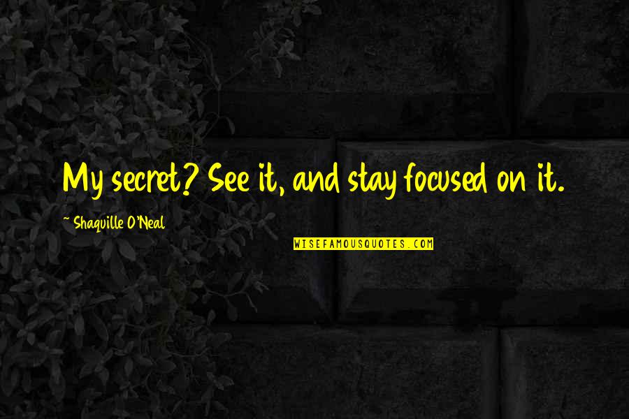 919 Country Quotes By Shaquille O'Neal: My secret? See it, and stay focused on