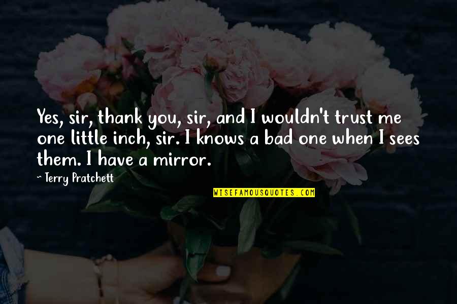 92262 Quotes By Terry Pratchett: Yes, sir, thank you, sir, and I wouldn't
