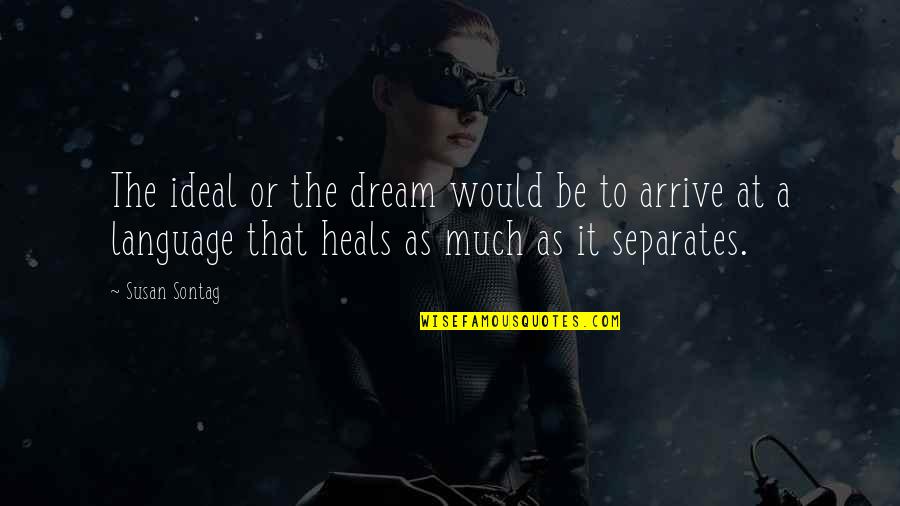 93in Quotes By Susan Sontag: The ideal or the dream would be to 93in Quotes By Susan Sontag: The ideal or the dream would be to