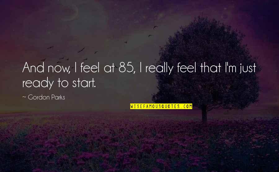 9tee Quotes By Gordon Parks: And now, I feel at 85, I really