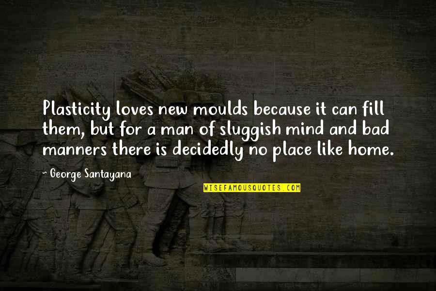 A Bad Man Quotes By George Santayana: Plasticity loves new moulds because it can fill