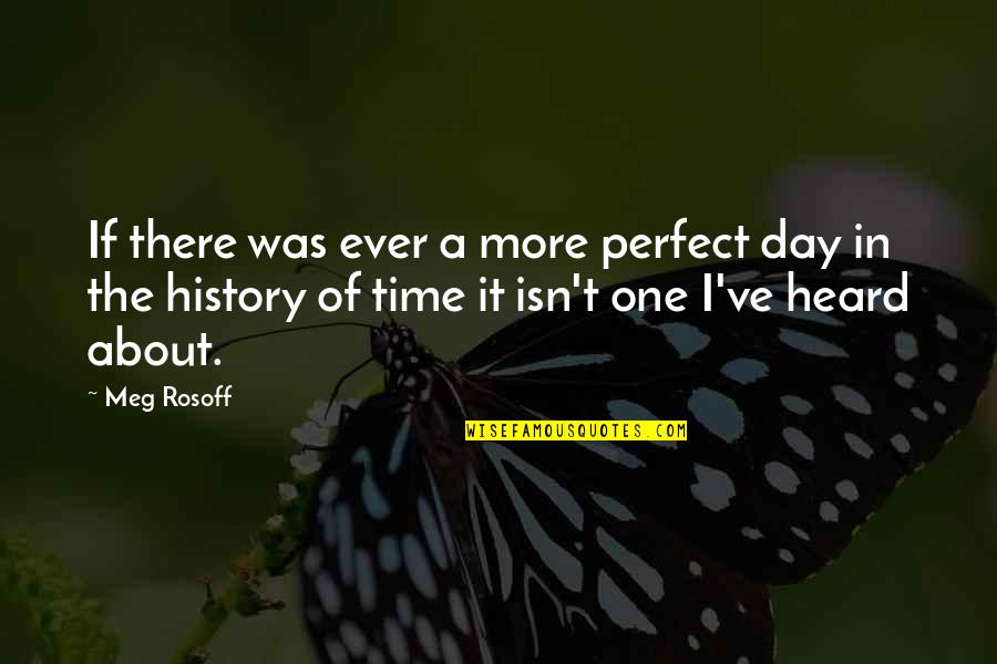 A Beautiful Day Quotes By Meg Rosoff: If there was ever a more perfect day A Beautiful Day Quotes By Meg Rosoff: If there was ever a more perfect day