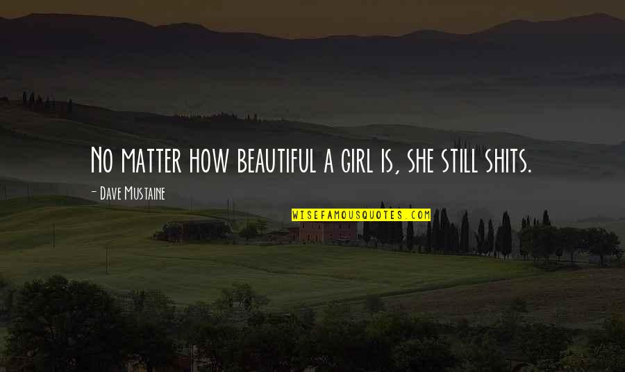 A Beautiful Girl Quotes By Dave Mustaine: No matter how beautiful a girl is, she