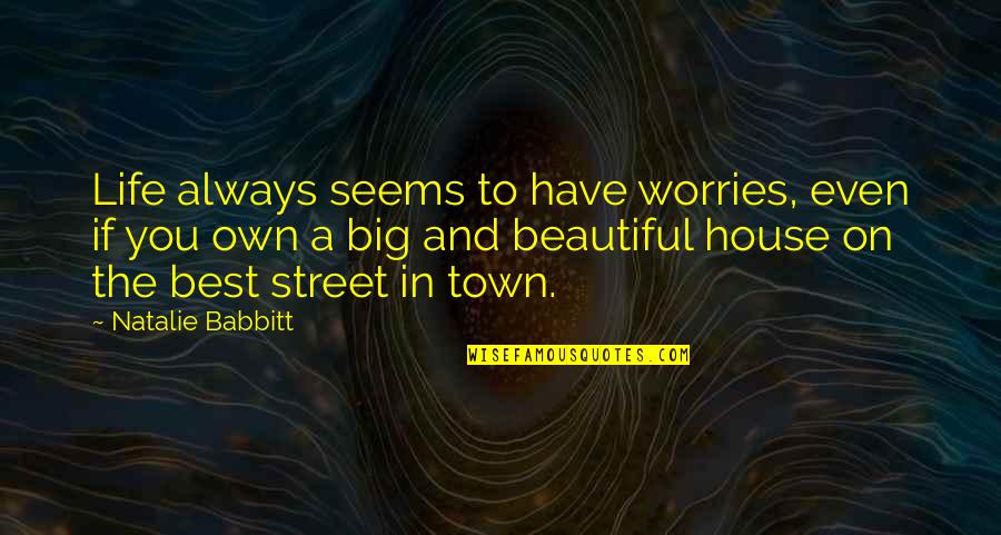 A Beautiful House Quotes By Natalie Babbitt: Life always seems to have worries, even if