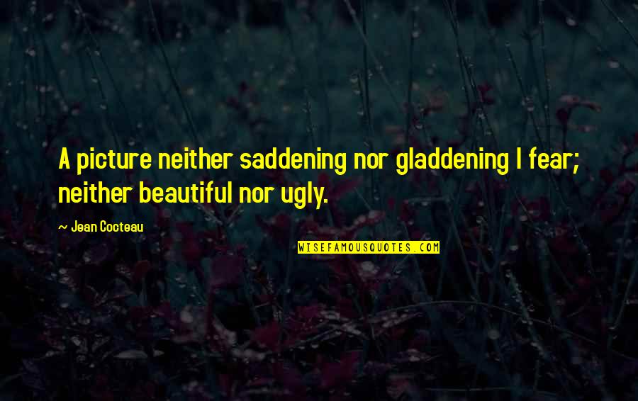 A Beautiful Picture Quotes By Jean Cocteau: A picture neither saddening nor gladdening I fear;