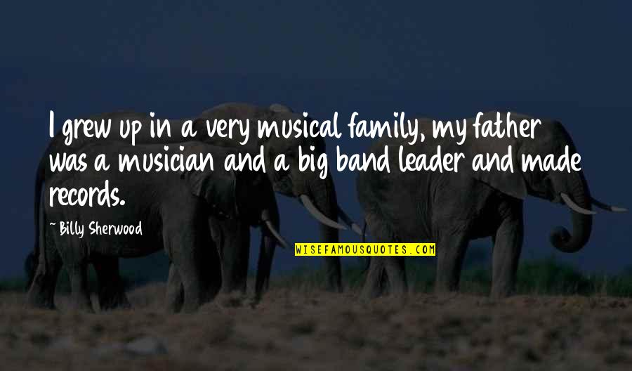 A Big Family Quotes By Billy Sherwood: I grew up in a very musical family,