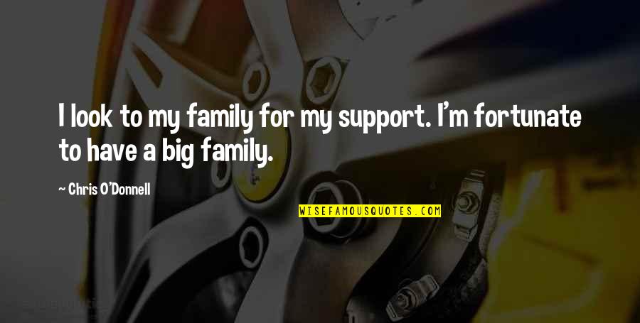 A Big Family Quotes By Chris O'Donnell: I look to my family for my support.
