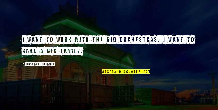 A Big Family Quotes By Gustavo Dudamel: I want to work with the big orchestras.