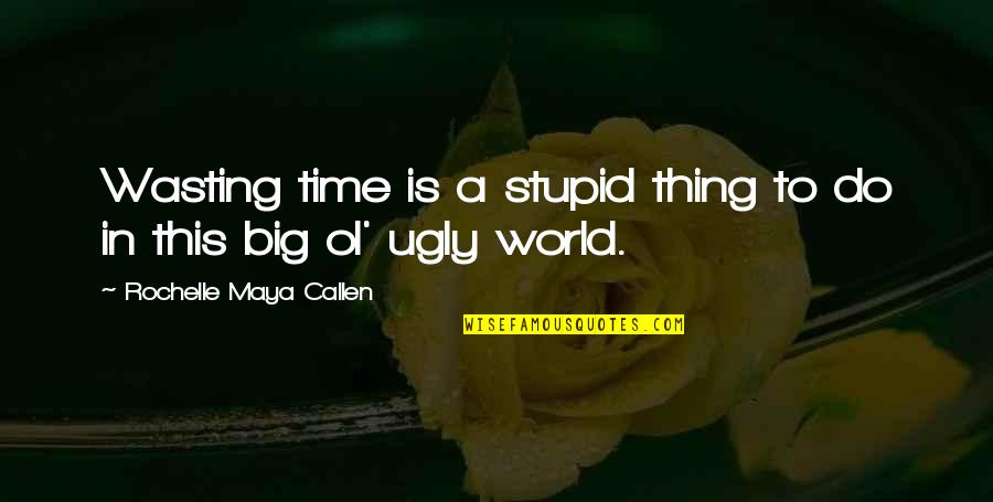 A Big World Quotes By Rochelle Maya Callen: Wasting time is a stupid thing to do