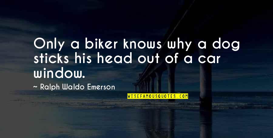 A Biker Quotes By Ralph Waldo Emerson: Only a biker knows why a dog sticks