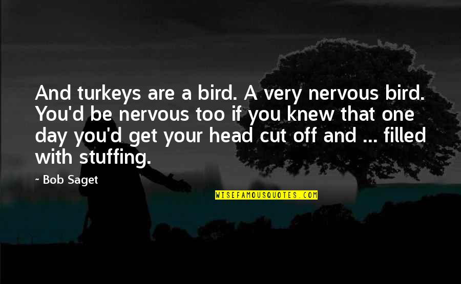 A Bird On The Head Quotes By Bob Saget: And turkeys are a bird. A very nervous