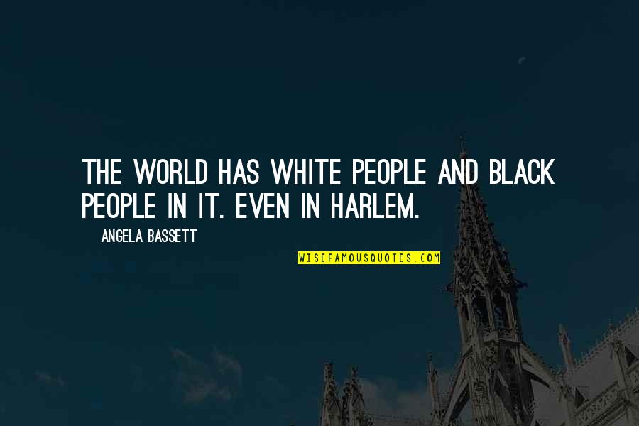 A Black And White World Quotes By Angela Bassett: The world has white people and black people