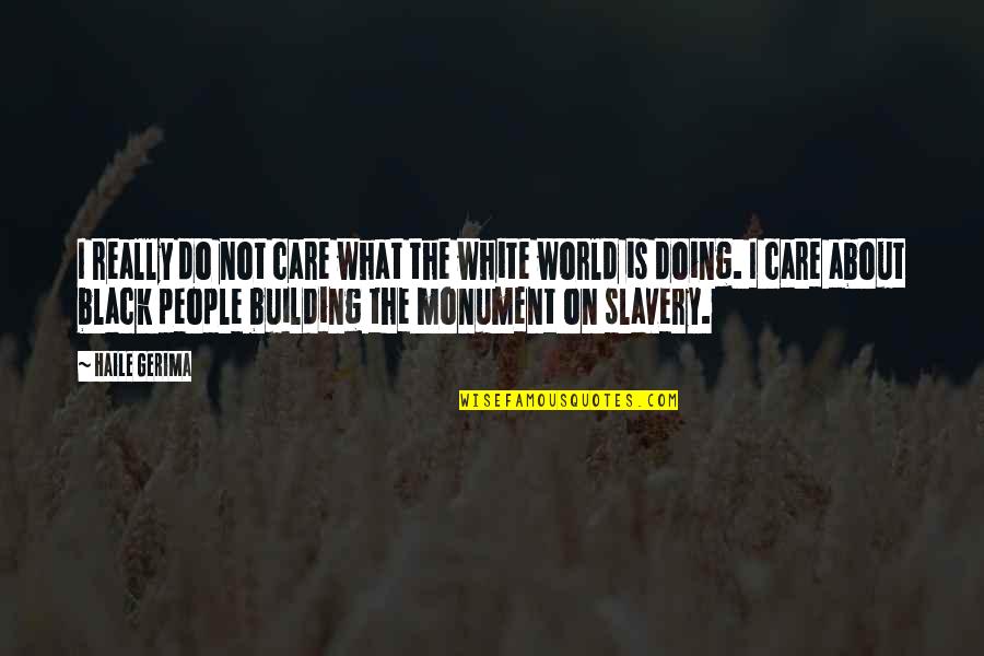 A Black And White World Quotes By Haile Gerima: I really do not care what the white
