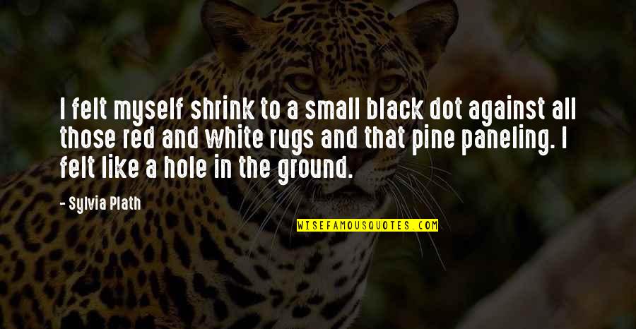 A Black Hole Quotes By Sylvia Plath: I felt myself shrink to a small black