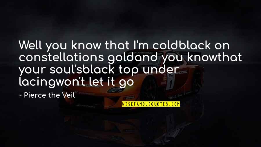 A Black Soul Quotes By Pierce The Veil: Well you know that I'm coldblack on constellations